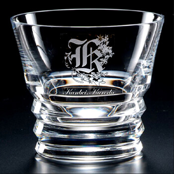 ベガ ロックグラス L 単品 花文字